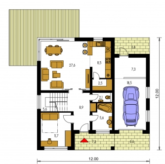 Grundriss des Erdgeschosses - TENUITY 502